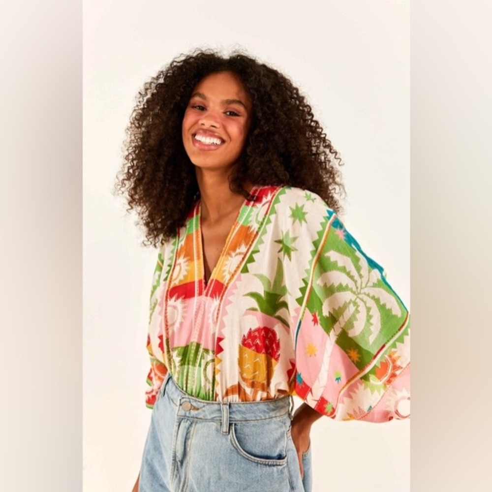 FARM Rio Multicolor Tropical Print Bodysuit